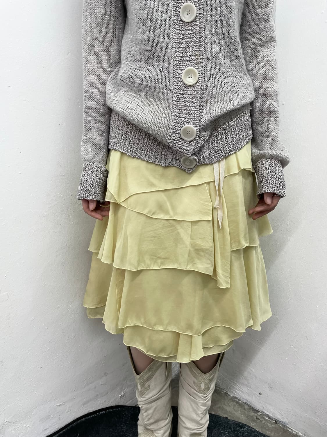 레몬 시어 프릴 캉캉 스커트🍋 상품이미지4