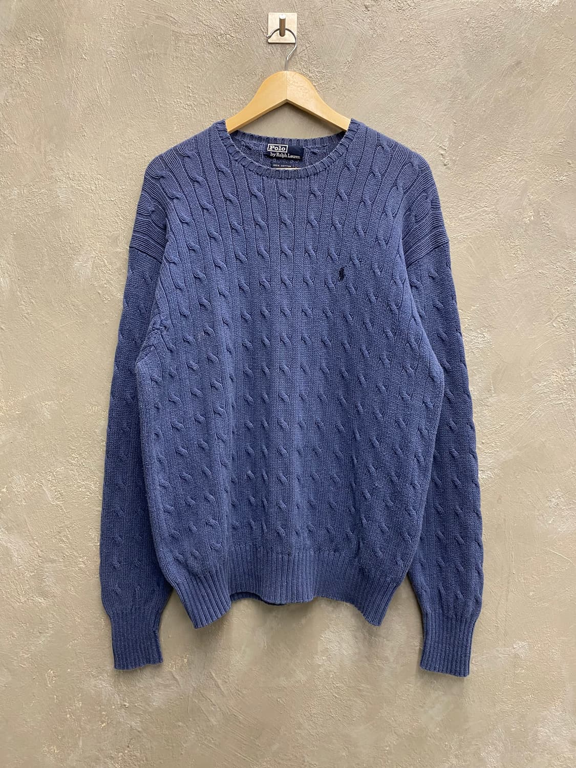[100] 90-00s Polo 폴로 랄프로렌 코튼 케이블 니트 상품이미지1