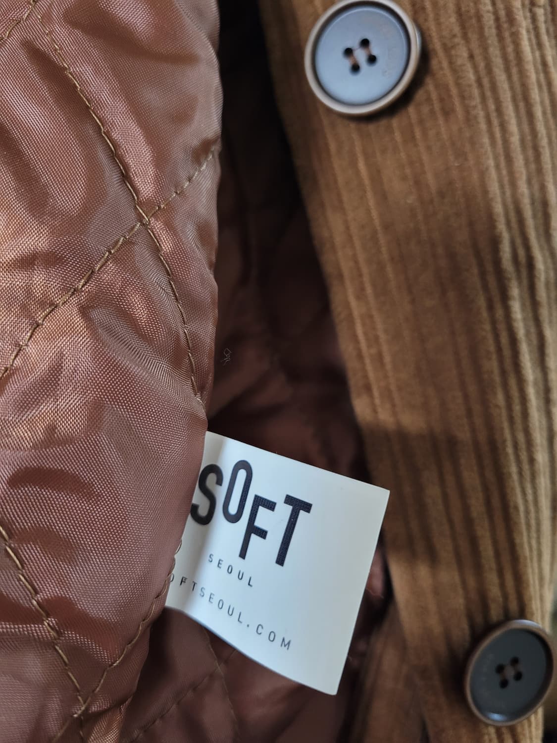 소프트서울 코듀로이 롱 코트 상품이미지8