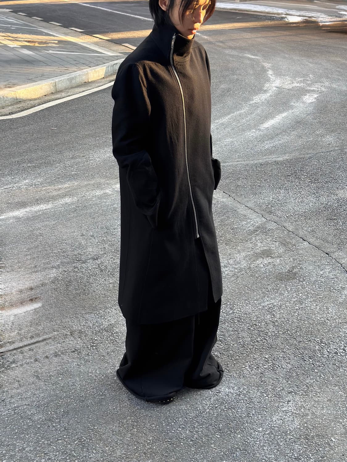 16FW Rick Owens 하이넥 코트 상품이미지2