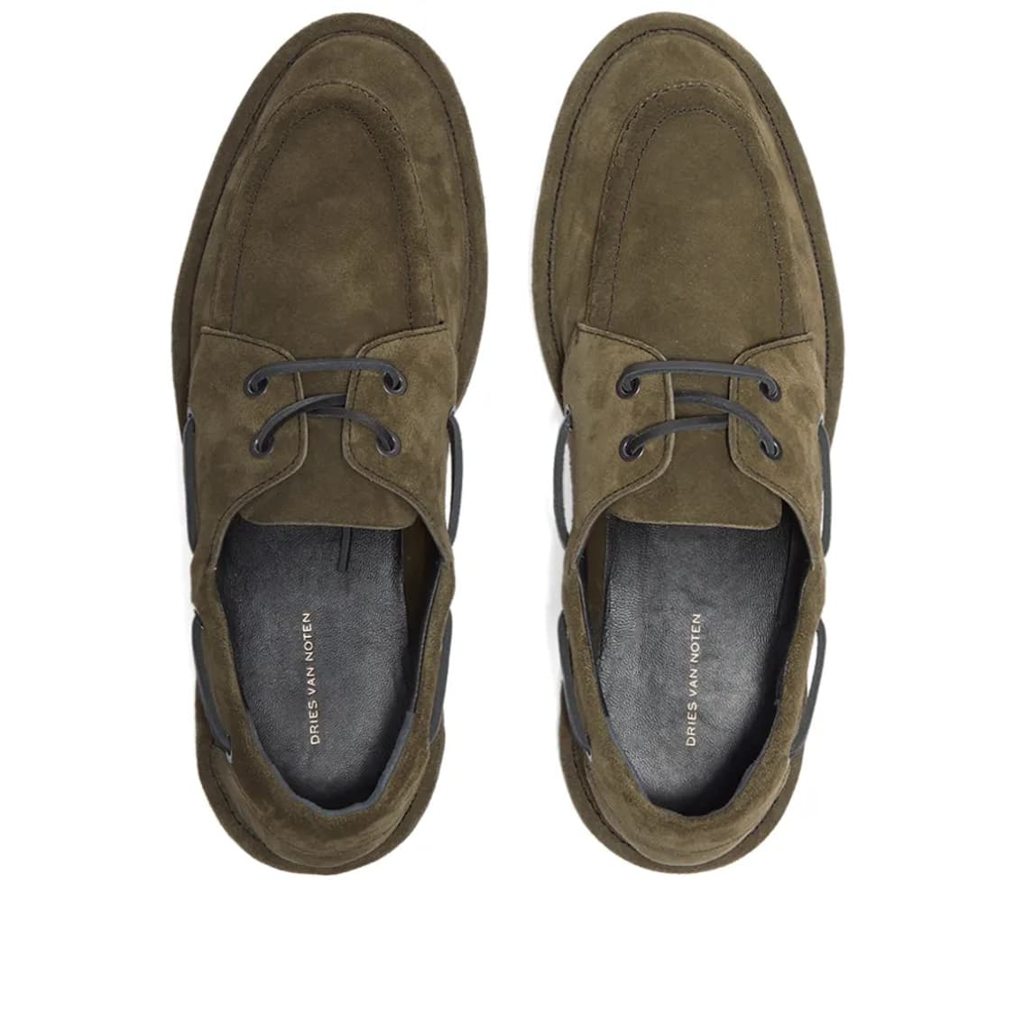 [새제품]43 드리스반노튼 스웨이드 로퍼 카키 구두 보트슈즈 스니커즈 상품이미지3