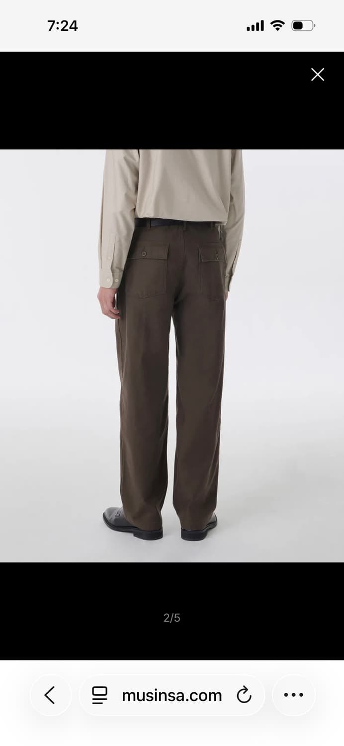 무탠다드 퍼티그 팬츠 워시드브라운 29 상품이미지2