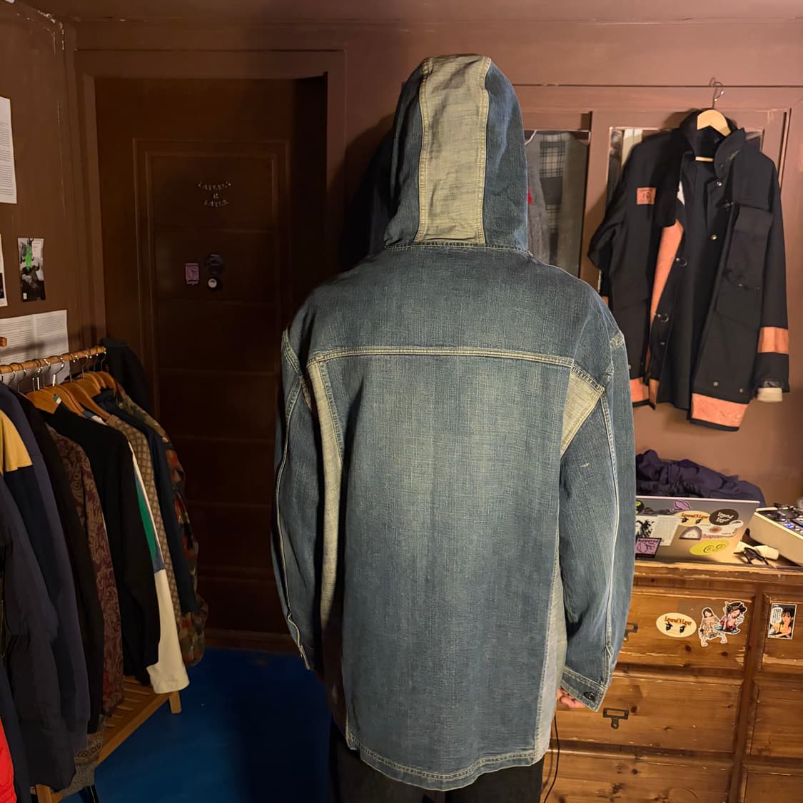 QUIKSILVER TWO TONE DENIM ZIPUP JACKET 상품이미지4