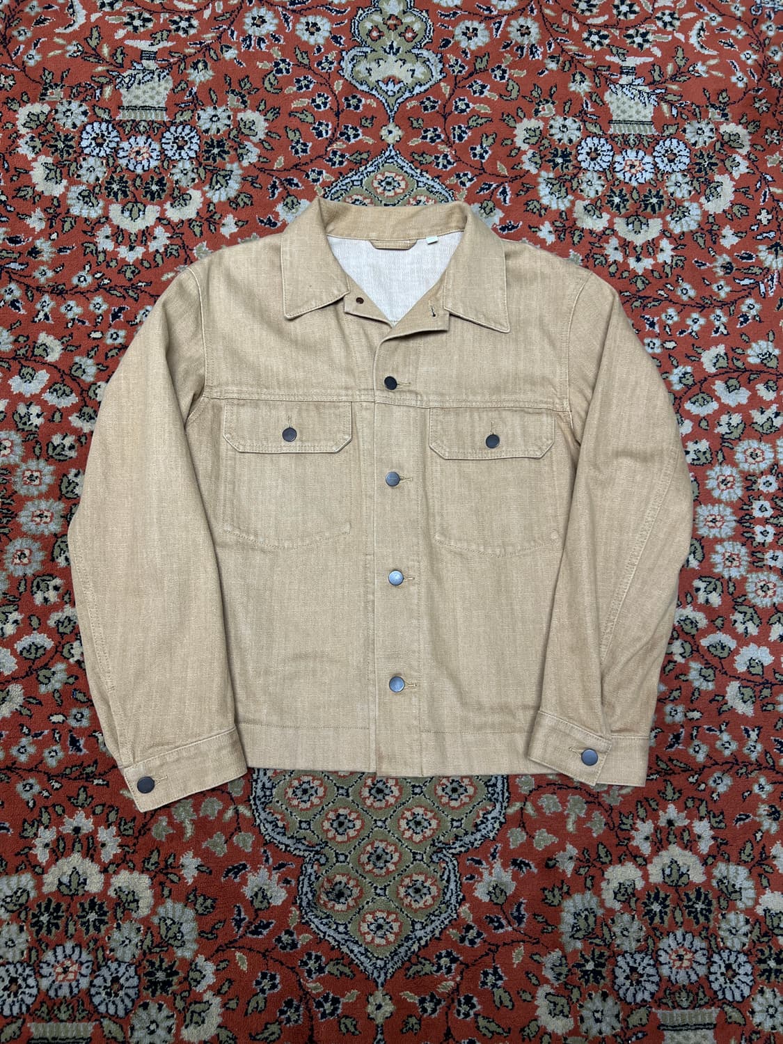 [L] 유니클로 U 코튼 트러커 자켓 베이지 상품이미지1