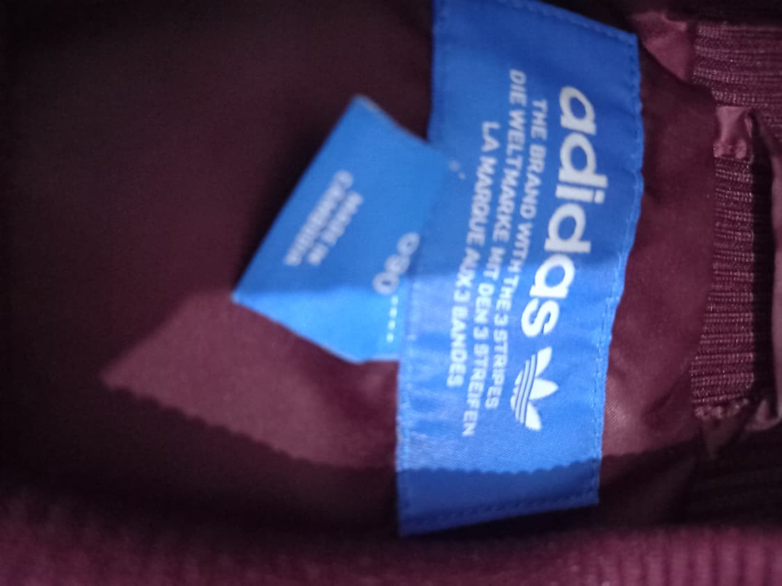 아디다스 퀄팅 마룬 버건디 트랙탑 저지 져지집업 90/S 상품이미지4