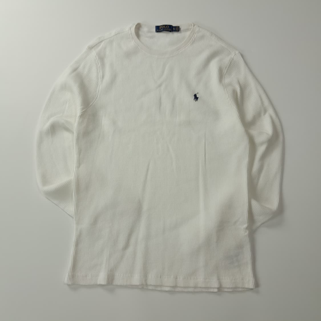 CK441 XL 폴로 와플니트 네이비포니 화이트 티셔츠 상품이미지1