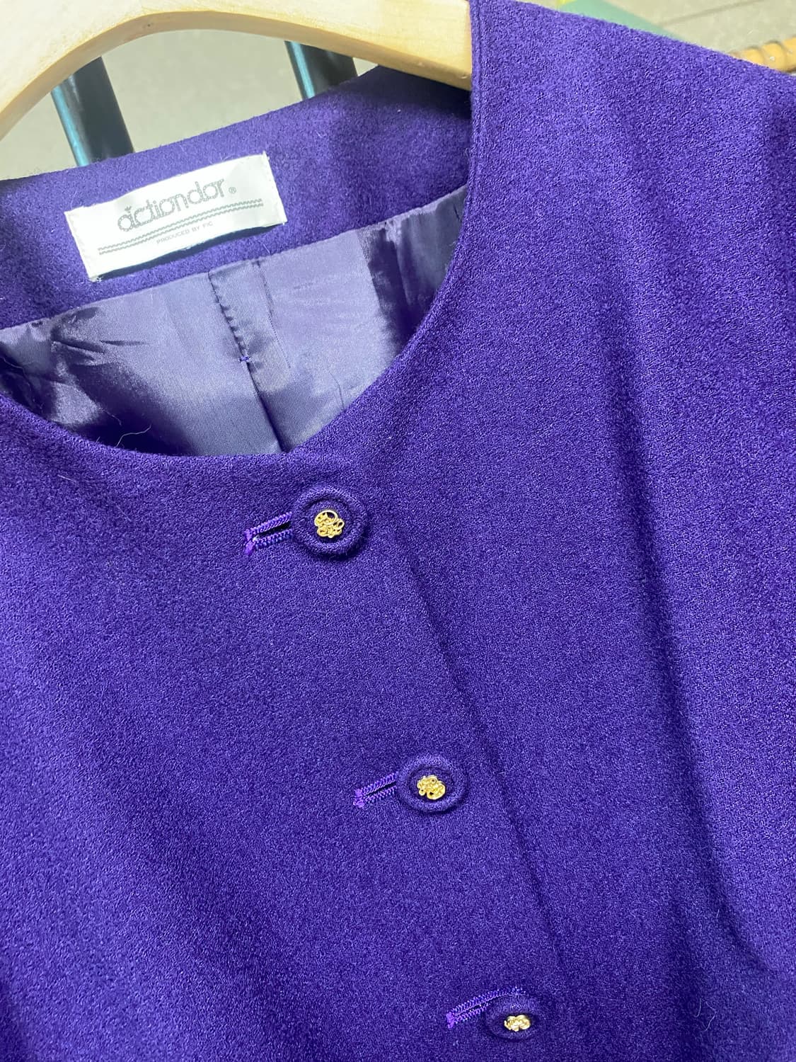 dictiondor 퍼플 울 금장 버튼 자켓 상품이미지1