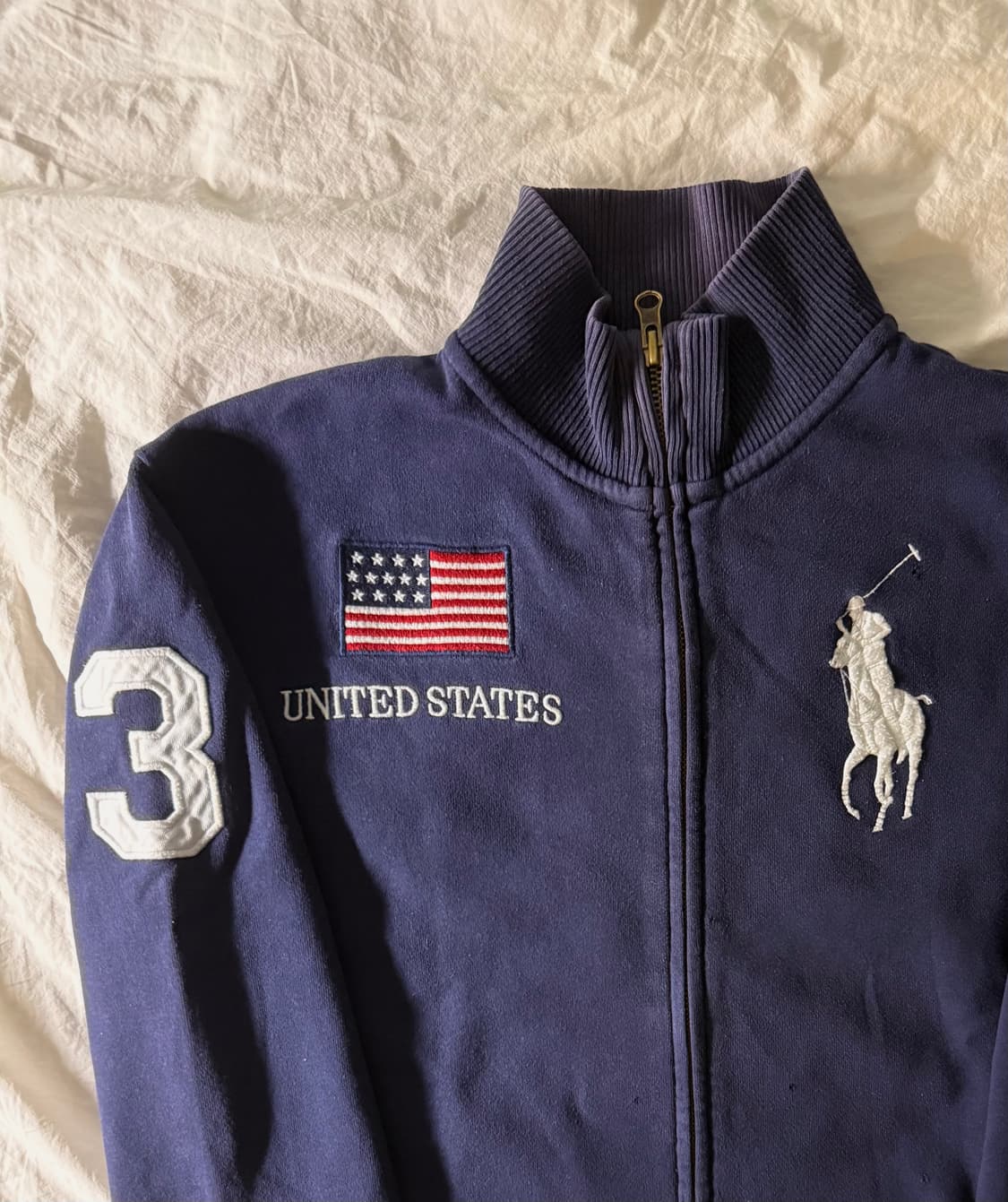 폴로 빅포니 성조기 집업 네이비 상품이미지1