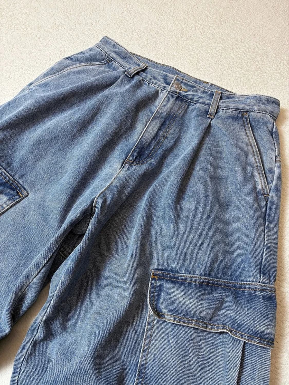 어반드레스 사이드 빅 카고 와이드 데님 팬츠 PN7789 상품이미지3