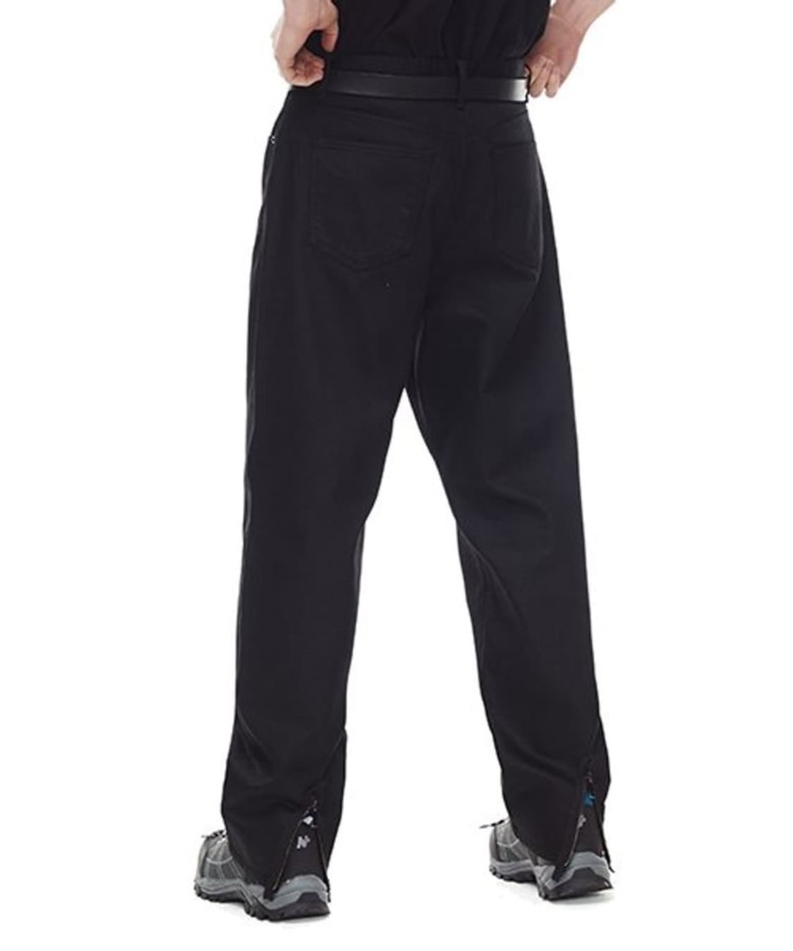 48) 메종미네드 백 지퍼 데님 트라우저 블랙 상품이미지7