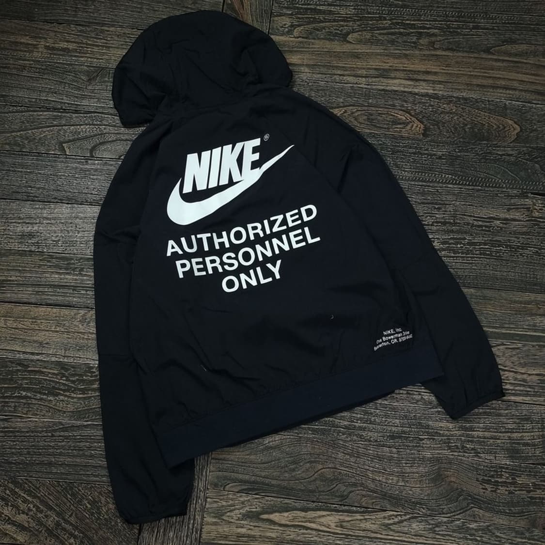 [NIKE] 나이키 프린팅 후드 바람막이 아노락 자켓 블랙 M16618 상품이미지1