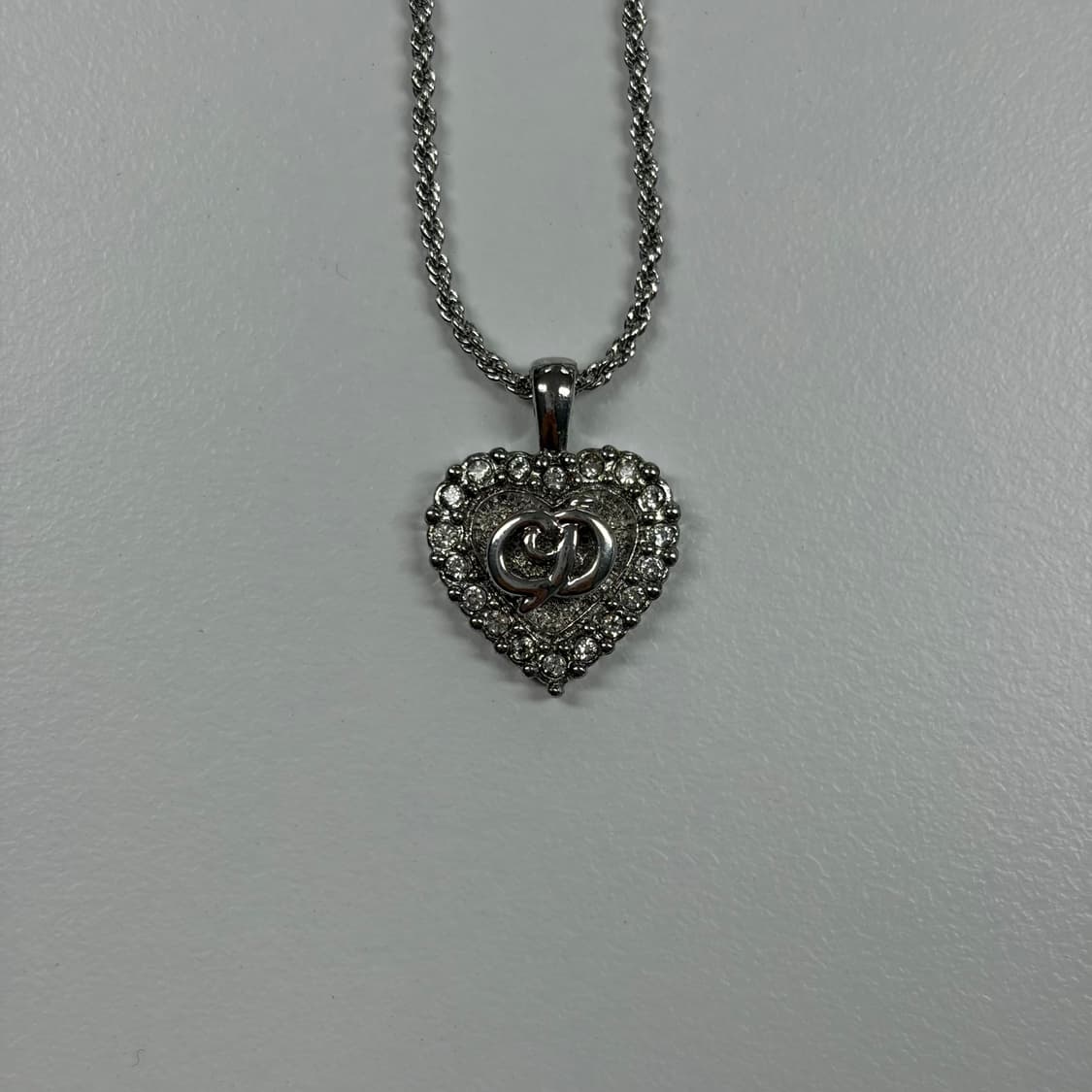 디올 큐빅 하트 CD 목걸이 상품이미지1