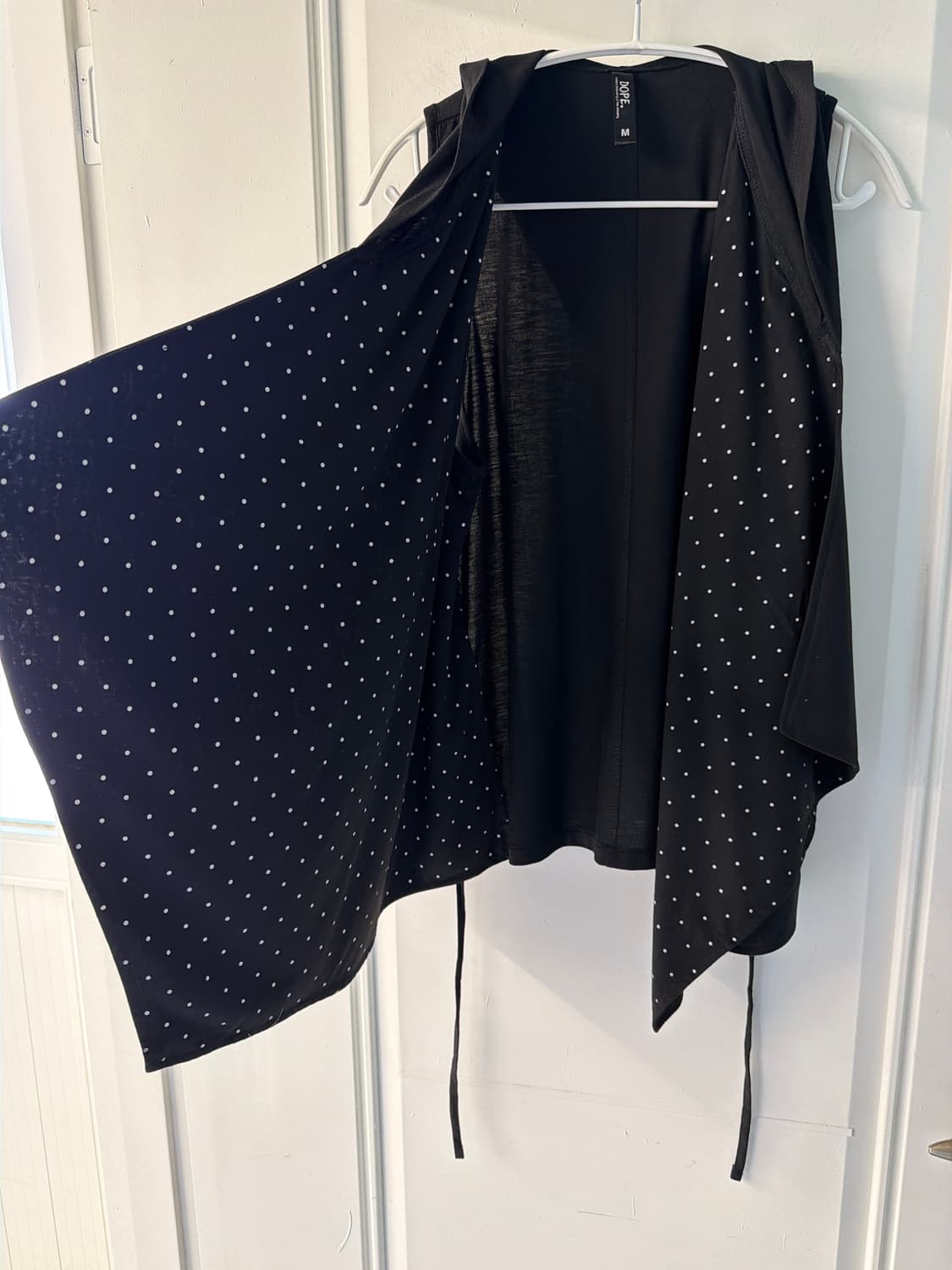 일본빈티지 도트 후드 베스트 상품이미지7