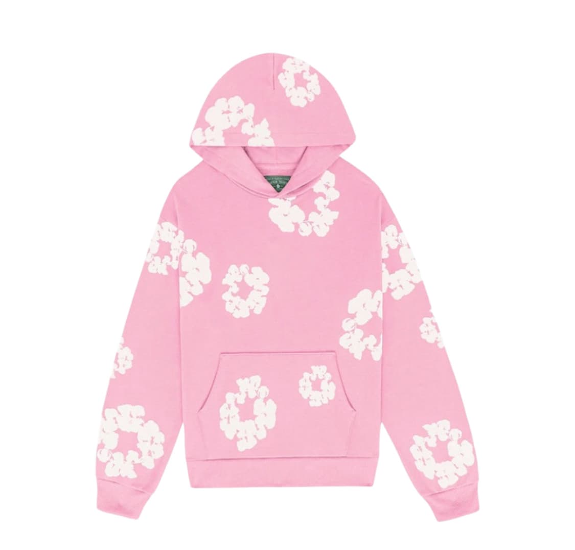 데님티어스 후드 스웻셔츠 핑크 상품이미지1