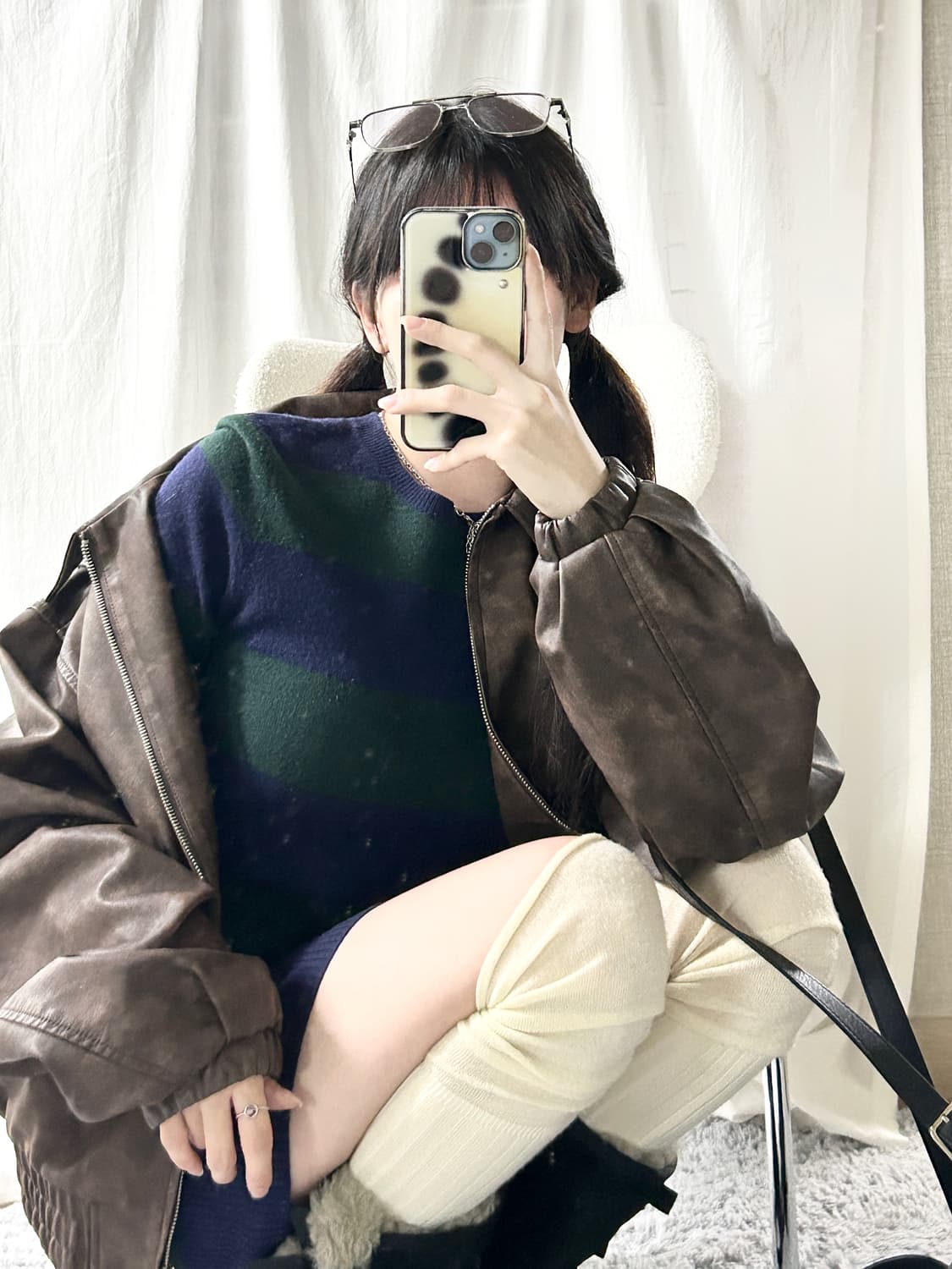 폴로 단가라 메리노울 니트 원피스 상품이미지4