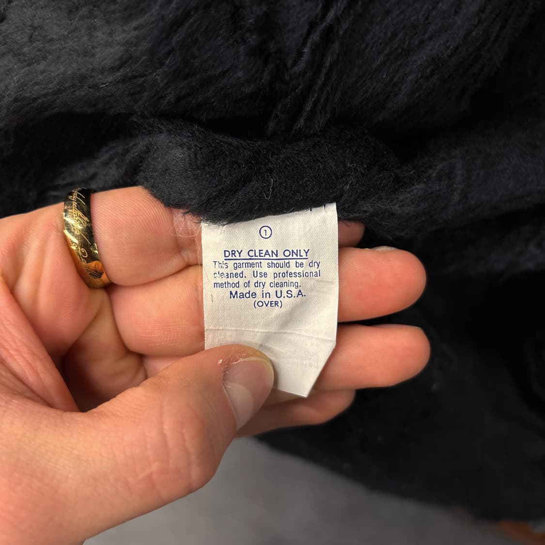 80s John L Blain 트위드 헤링본 패디드 울 블루종 N369 상품이미지8