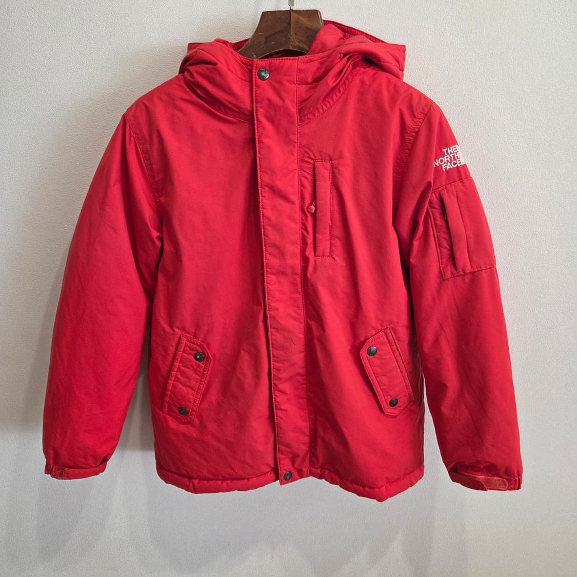 노스페이스 아동 패딩 130 레드 상품이미지1