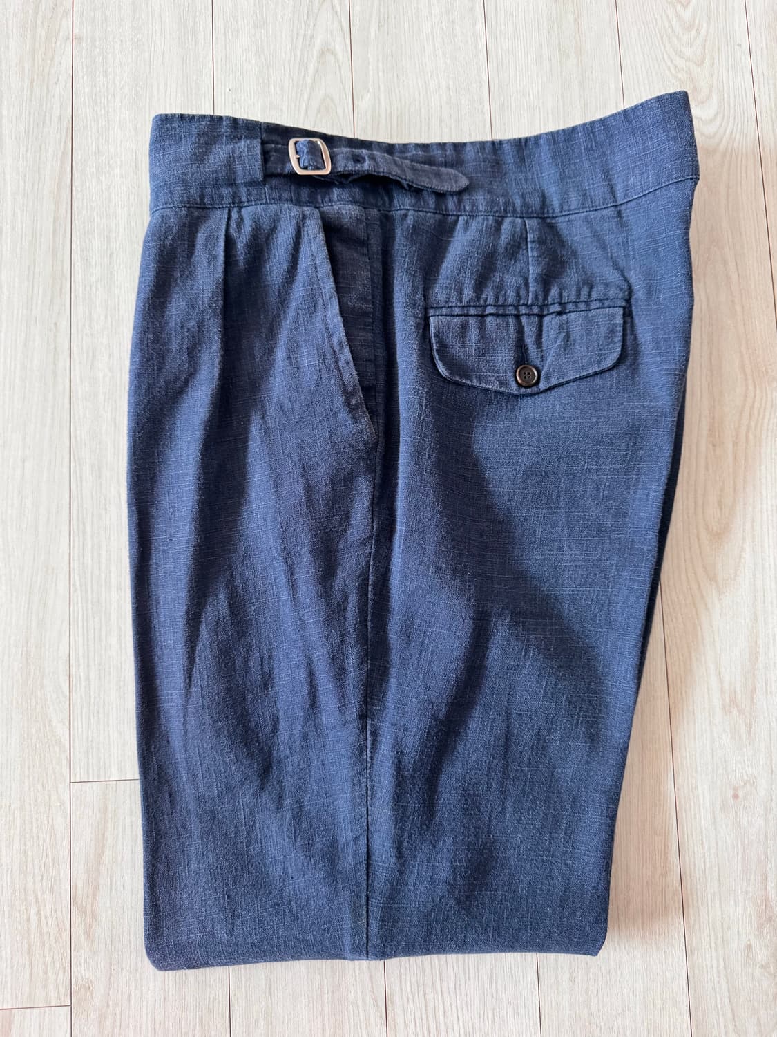 에스타도 estado 투 플리츠  린넨 구르카 팬츠 52 상품이미지9