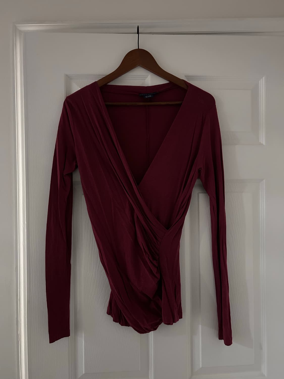 Ralph lauren 버건디 랩 긴팔 티셔츠 M size 상품이미지2