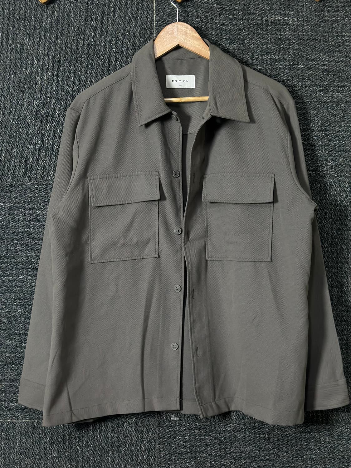 에디션 남성 셔츠 100 카키 상품이미지1