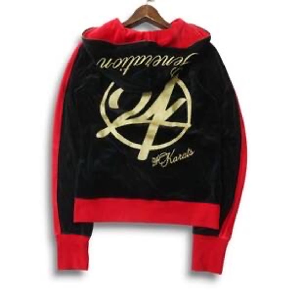 24karats 져지 벨벳 셋업 고스펑크 갸루 투웨이 금장 y2k 상품이미지2