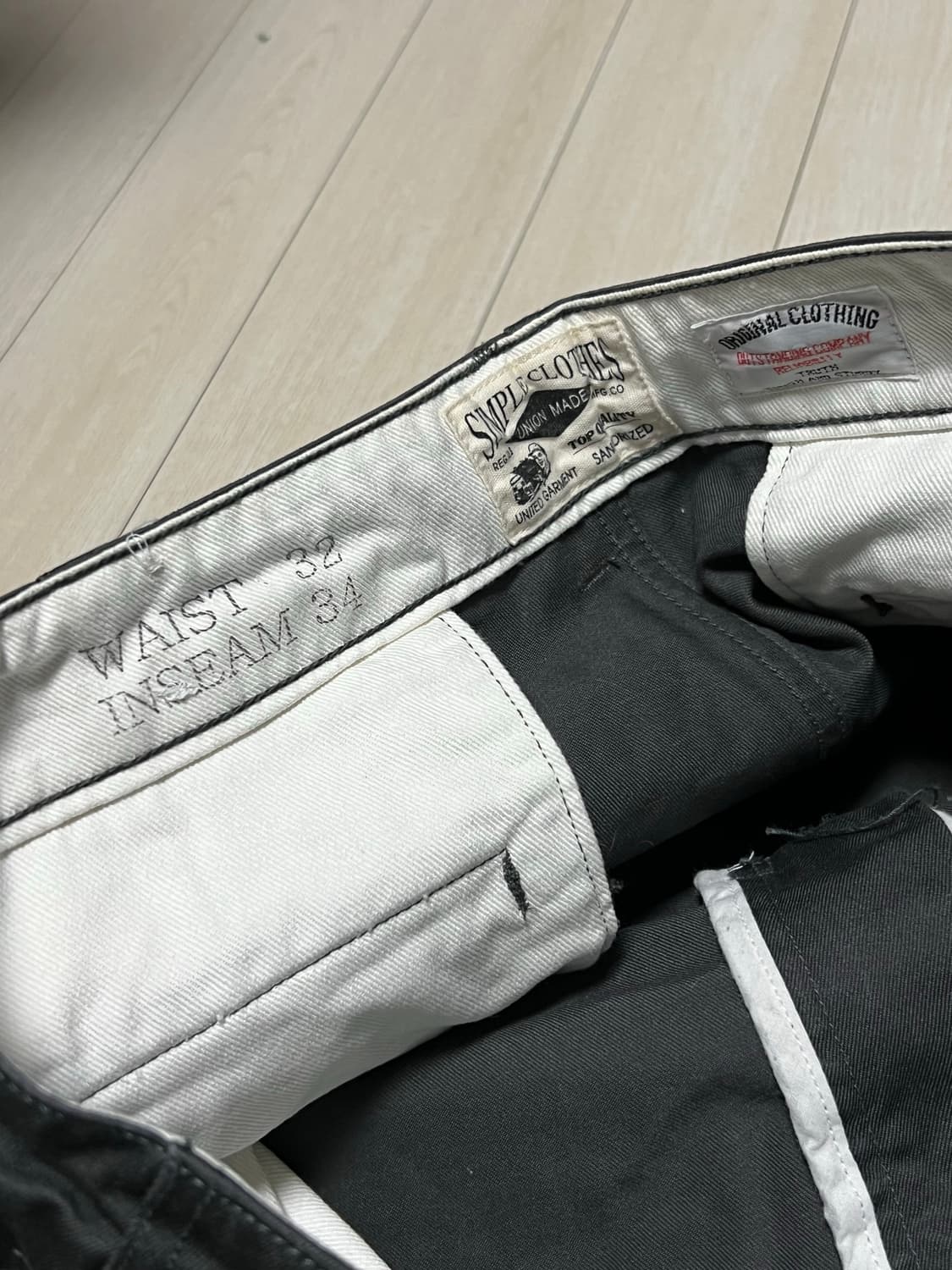 아웃스탠딩 치노팬츠 차콜그레이 32사이즈 상품이미지3