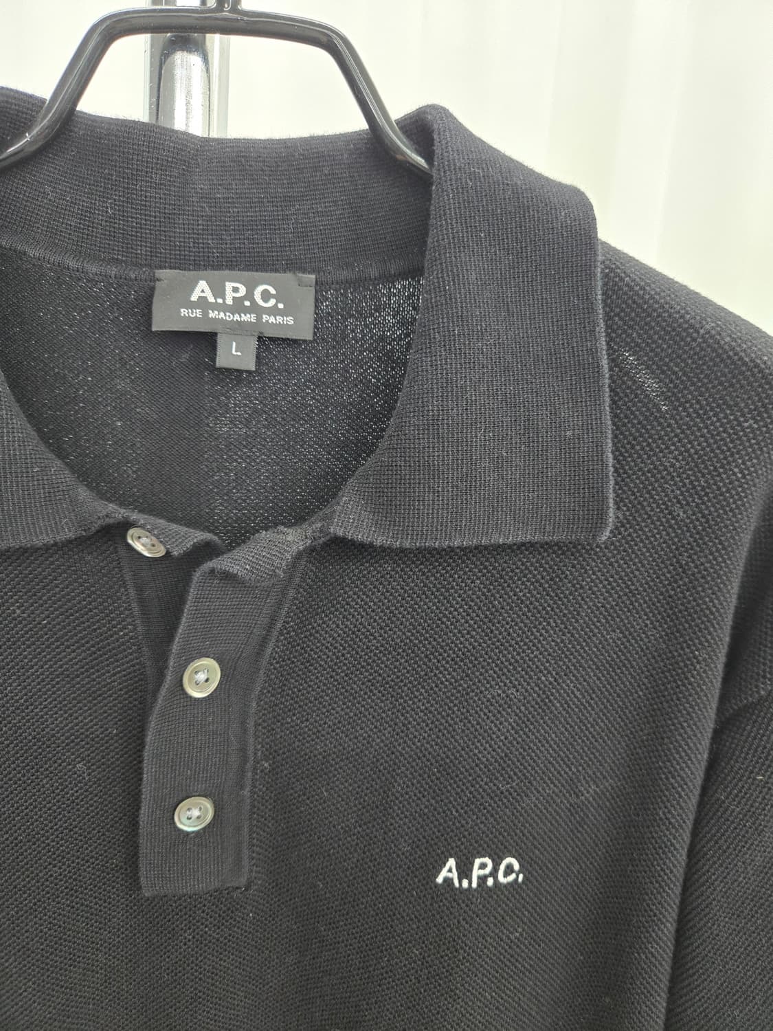 [L] 아페쎄 A.P.C 피케 카라티 블랙 상품이미지2