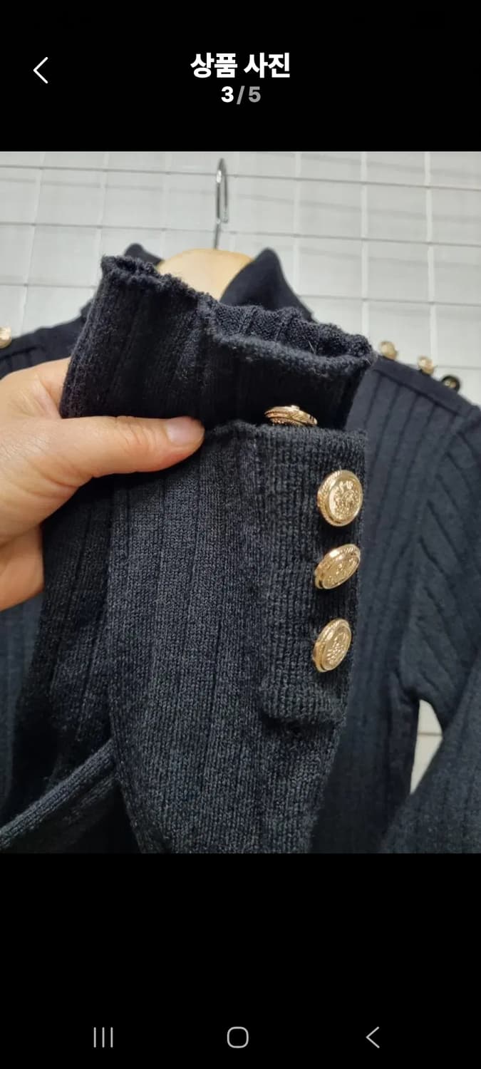 (택포) 줄로그 니트원피스 (블랙) 상품이미지3