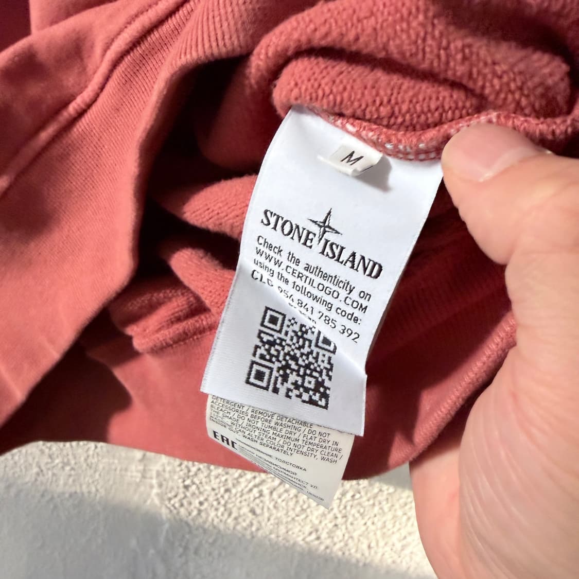 스톤아일랜드 가먼트다잉 후드티 qr정품 상품이미지5