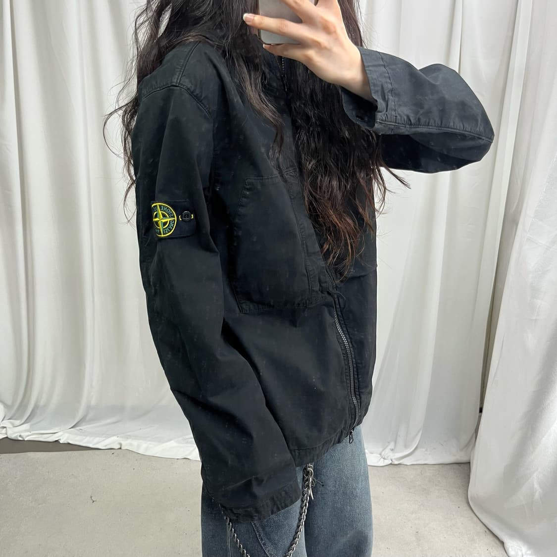 Stone Island black supima jacket 상품이미지3
