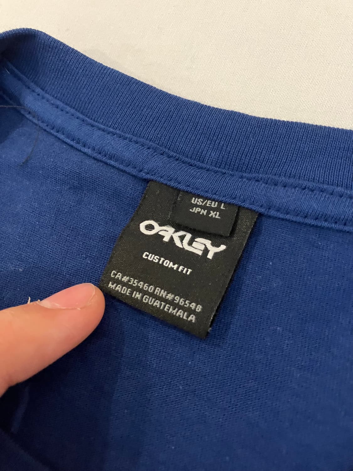 오클리 빅로고 반팔 티셔츠 블루 상품이미지3