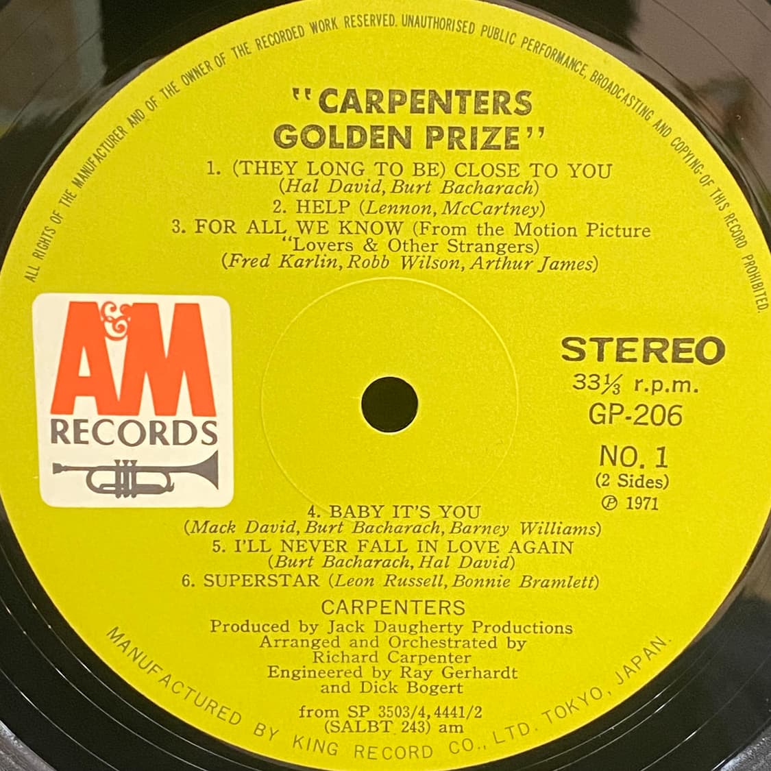 (LP) Carpenters - Golden Prize 상품이미지4
