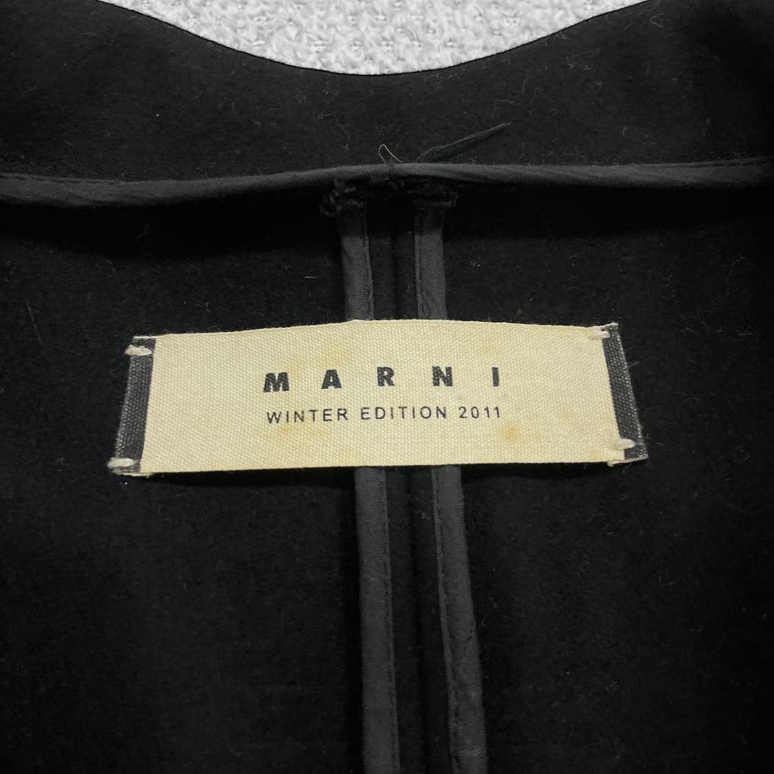 마르니 Marni 캐시미어 클래식 롱 코트 블랙 상품이미지4