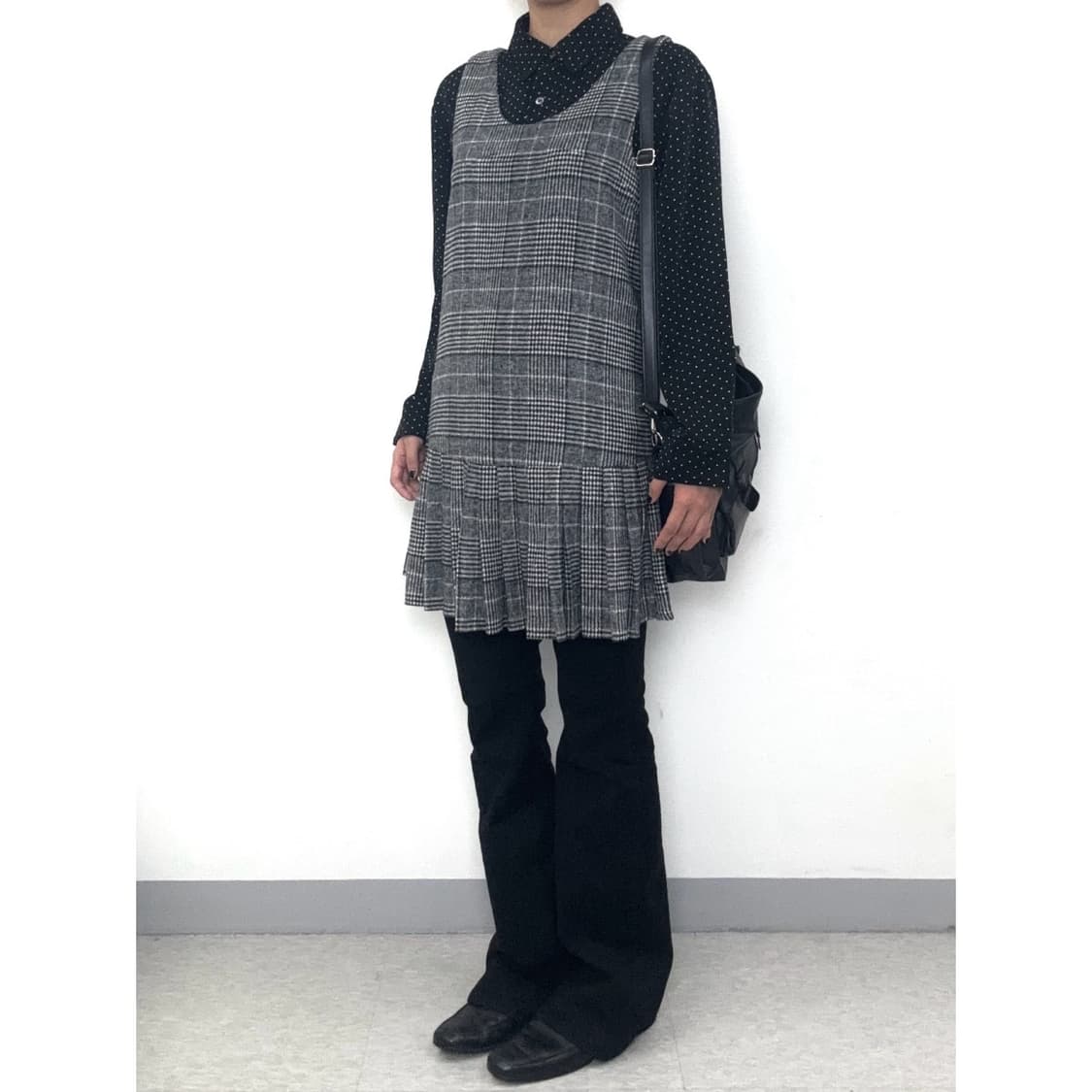 빈티지 블랙 도트 블라우스 셔츠 상품이미지5