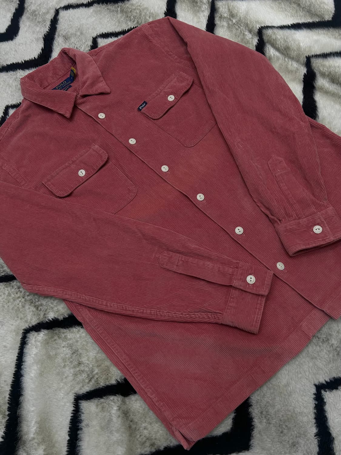 [M]폴로랄프로렌 투포켓 코듀로이 셔츠/인디핑크 상품이미지3