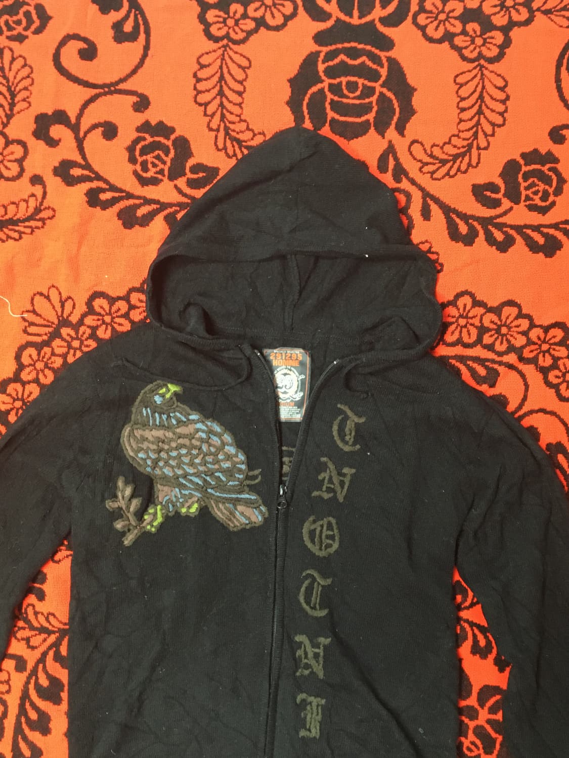 Vintage Gothic punk Knit hoodie zip-up 상품이미지3