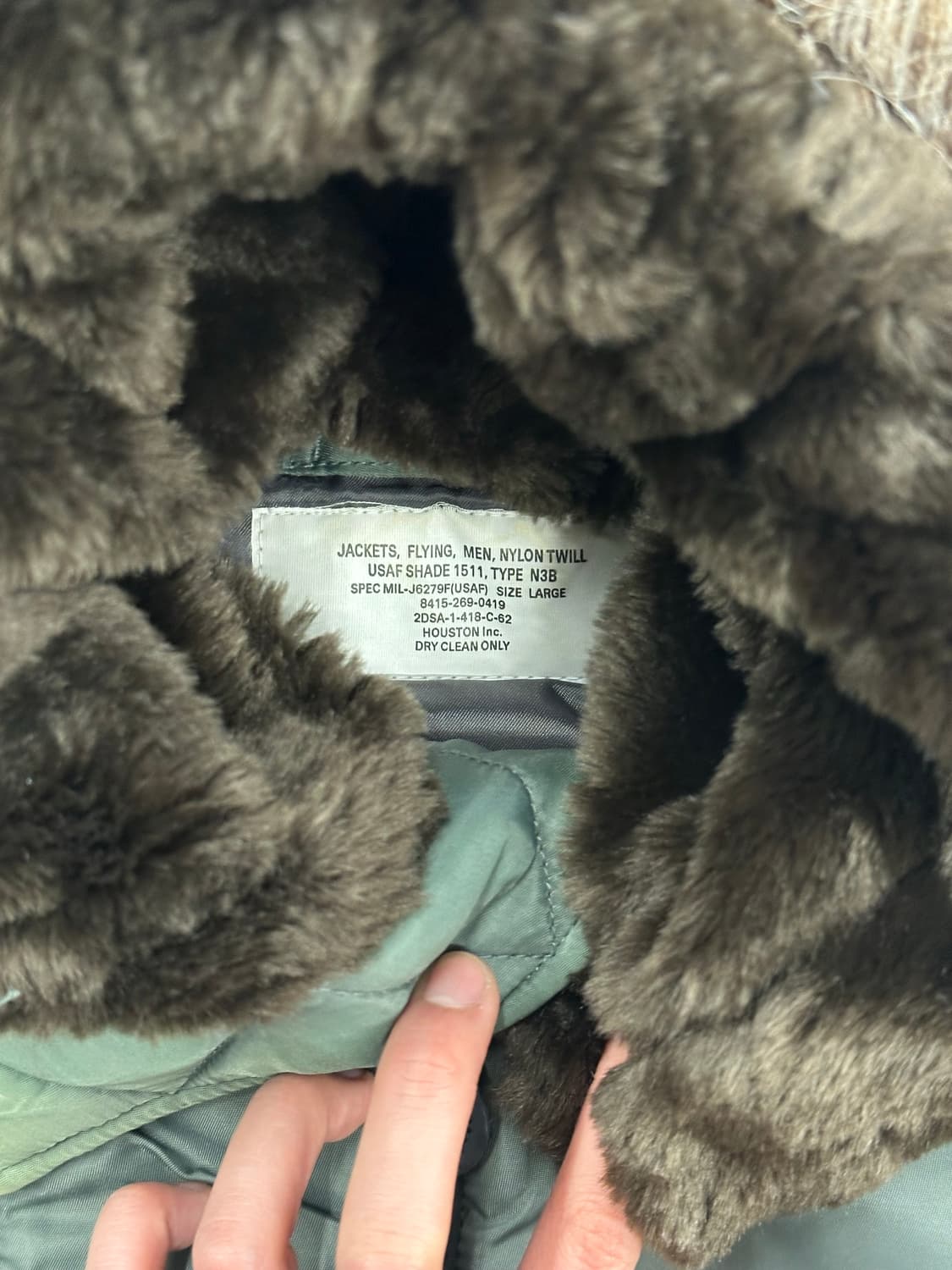 L)휴스턴 빈티지 N3B 올리브 파카 상품이미지6