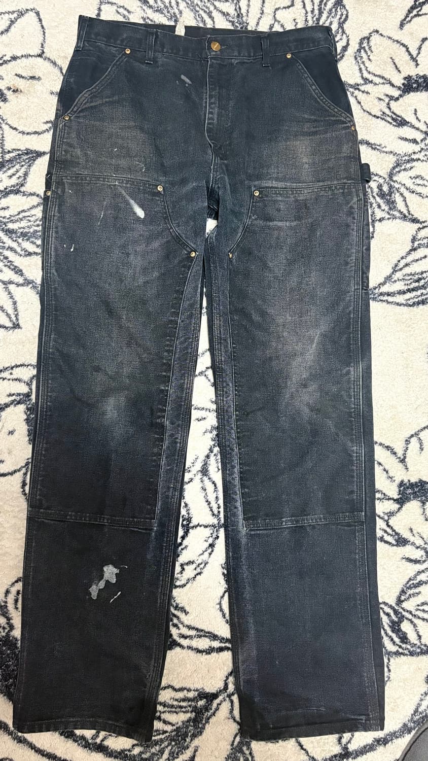 (32) 00s made usa 빈티지 칼하트 더블니 블랙 상품이미지1