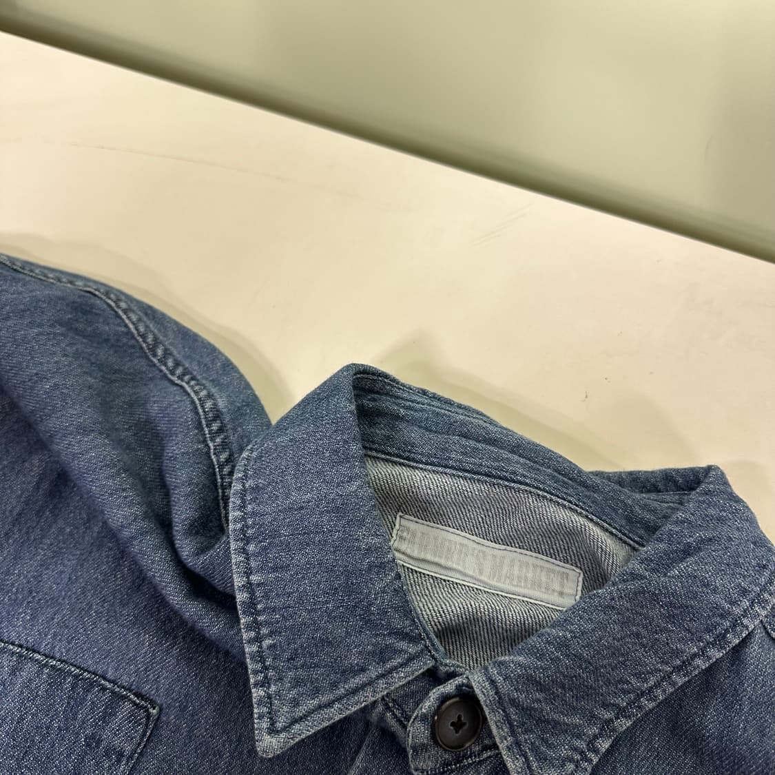 OS 파머스마켓 루즈오버핏 빈티지워시드 데님 워크셔츠자켓 상품이미지2