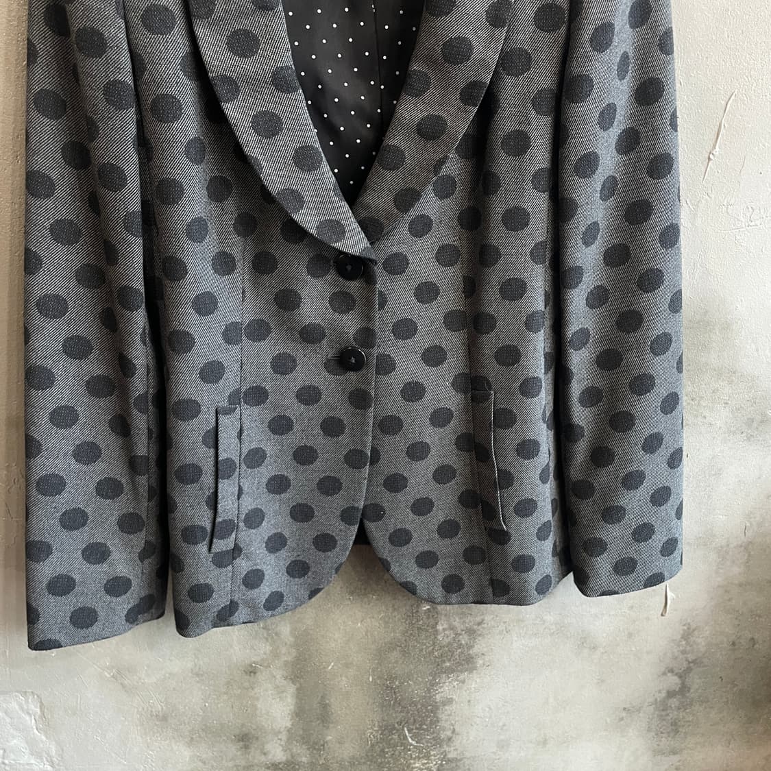 12AW 엠포리오 아르마니 폴카 도트 블레이저 상품이미지5