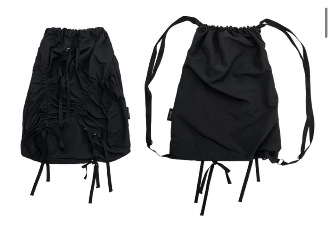 LIGHT SHIRRING GYM SACK BLACK 상품이미지2