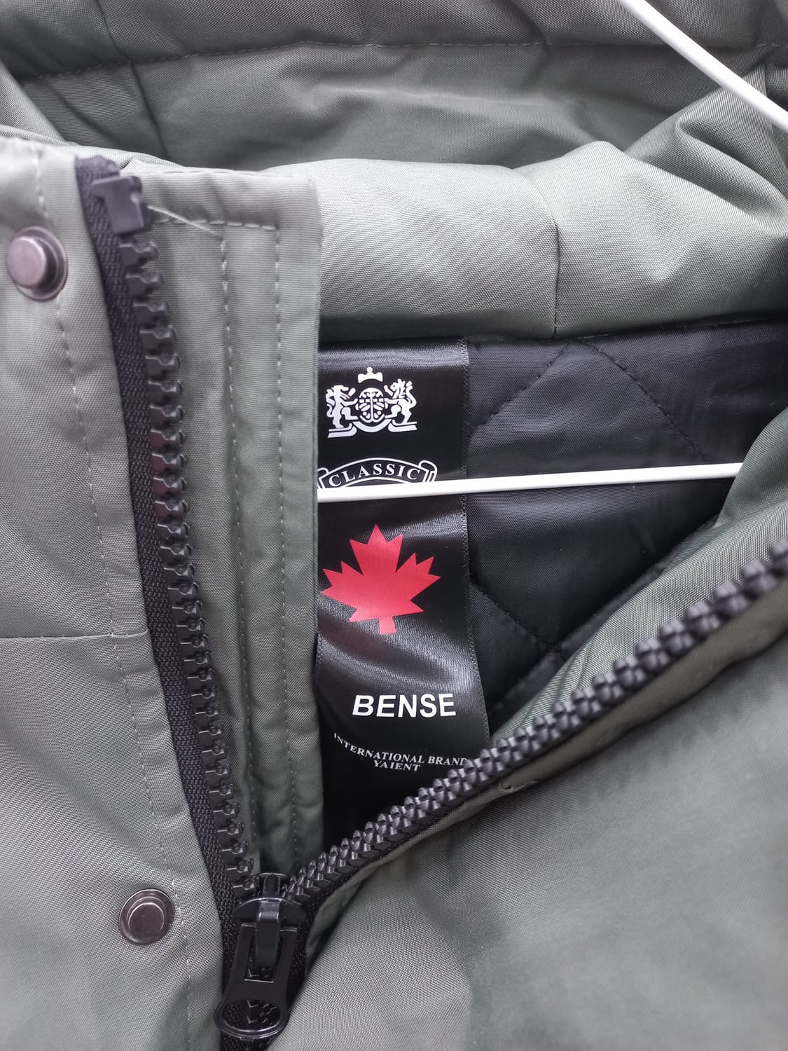 BENSE 카키색 남성 패딩 점퍼 100 상품이미지2