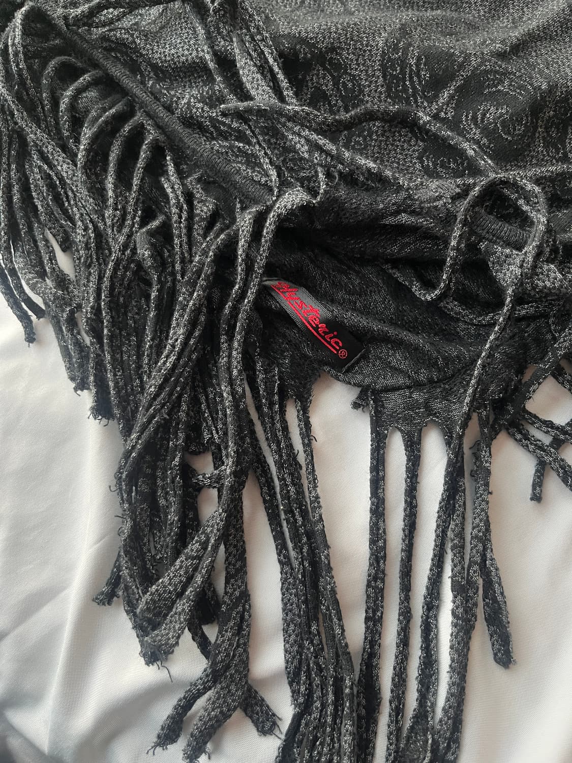 히스테릭 글래머 프린팅 프린지 머플러 목도리 스카프 스툴 상품이미지4