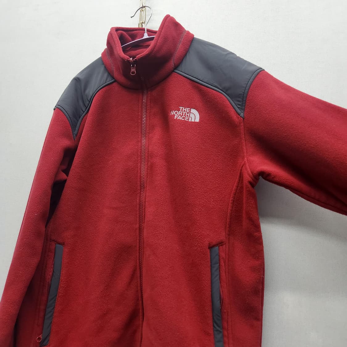 노스페이스 숄더패치 버건디 스트링 후리스 100(XL) 상품이미지3