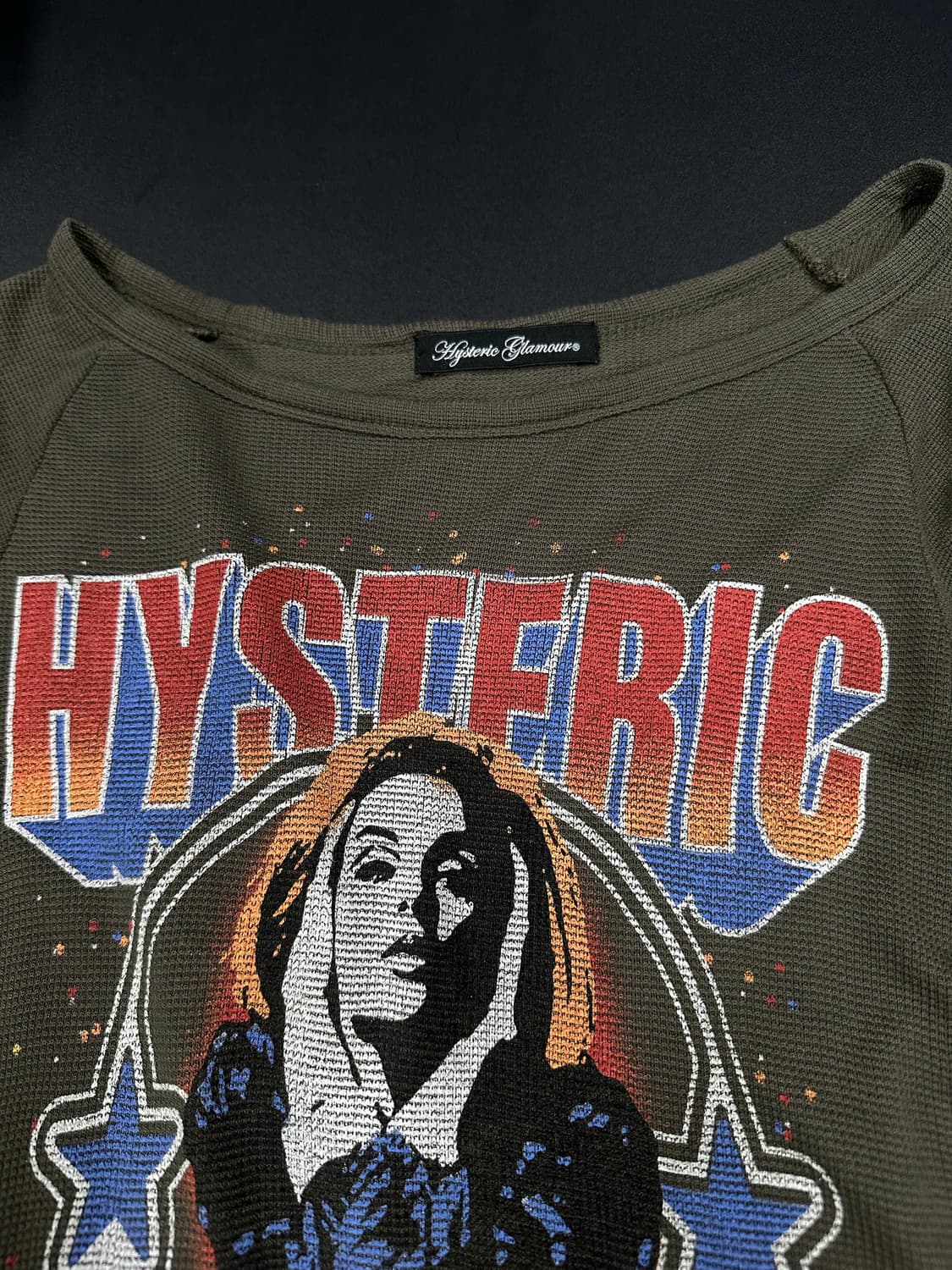 히스테릭글래머 히스걸 모터시티 와플 원숄더  긴팔 슬리브 상품이미지5