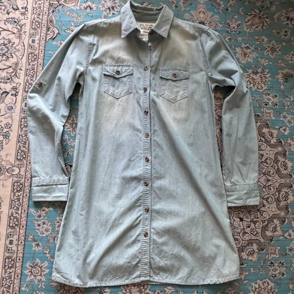 후아유 연청 셔츠 원피스 예뻐요M 상품이미지4