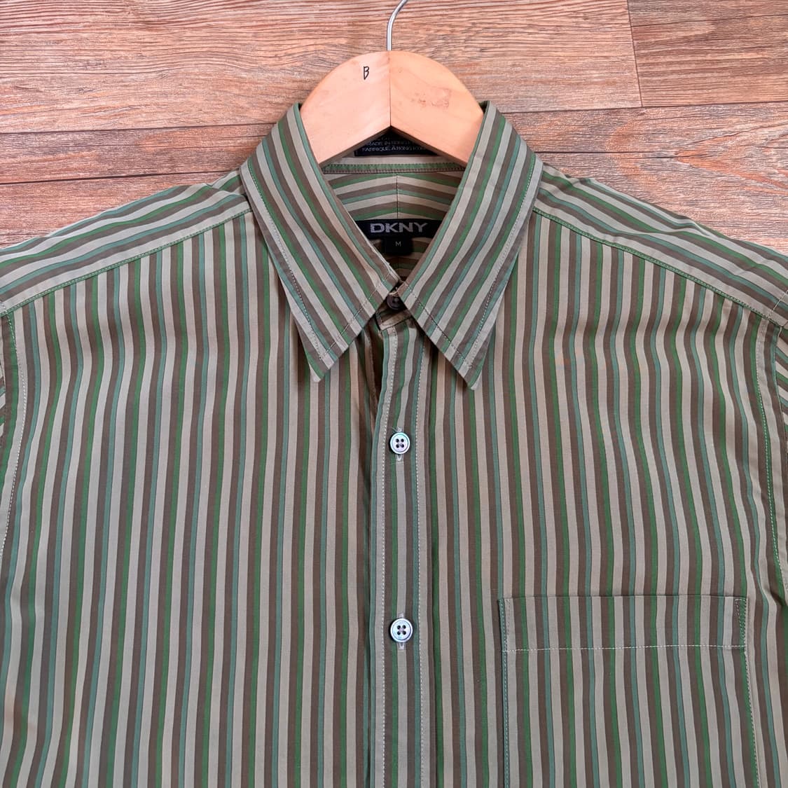 DKNY 캐주얼 스트라이프 셔츠 M 100 수입 정품 상품이미지3