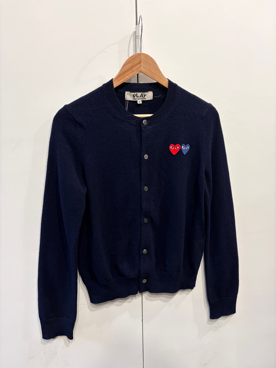 꼼데가르송 더블 하트 와펜 니트 가디건 상품이미지2