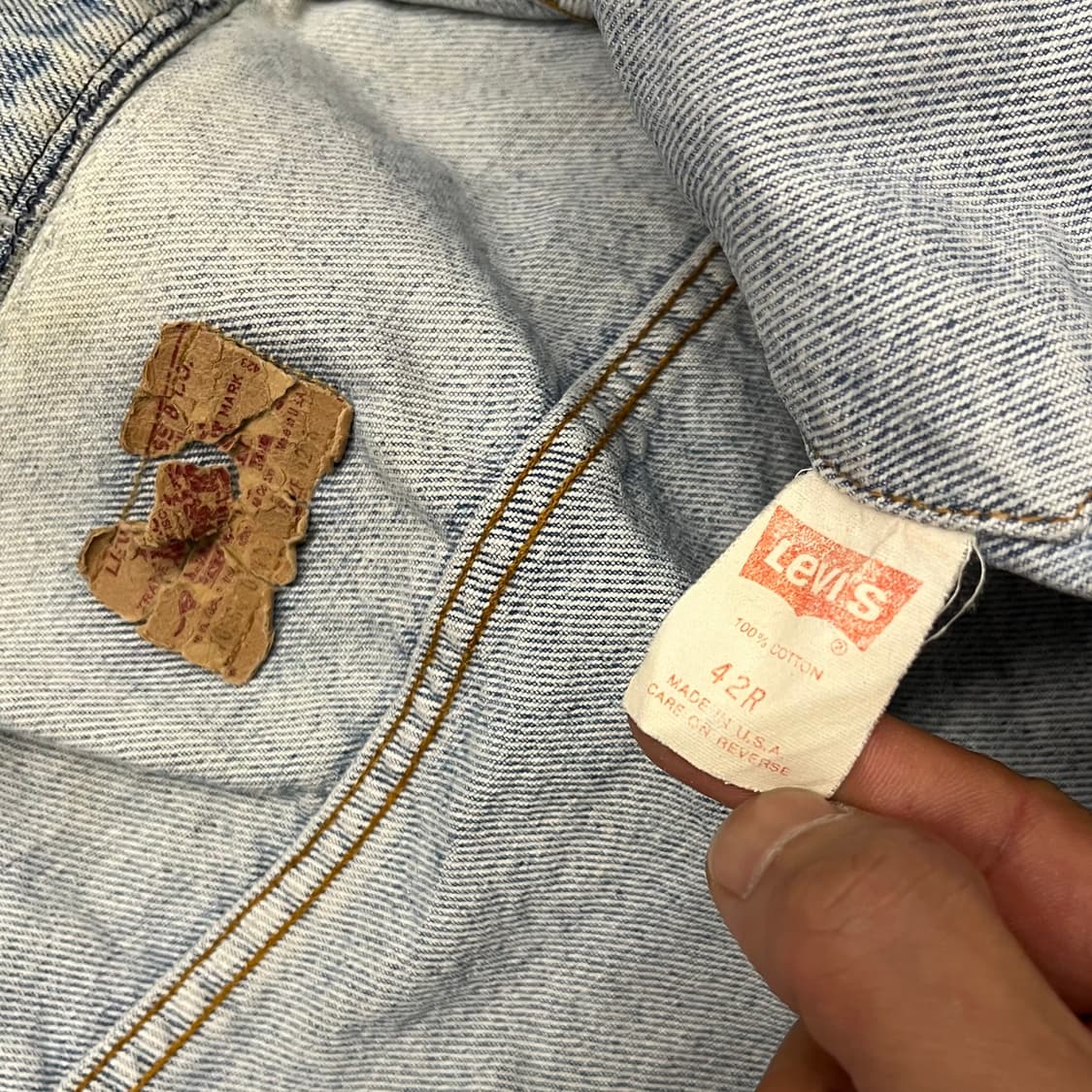 80s USA Levis 데님 트러커 자켓 (100) 상품이미지7