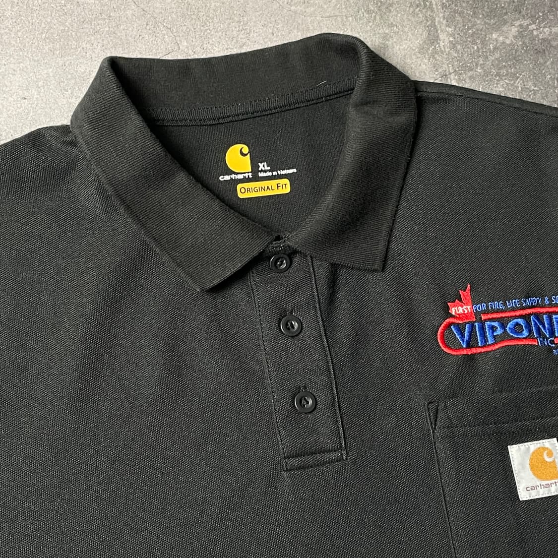 CARHARTT 칼하트 블랙 포켓 반팔 카라티셔츠 A01140 상품이미지2